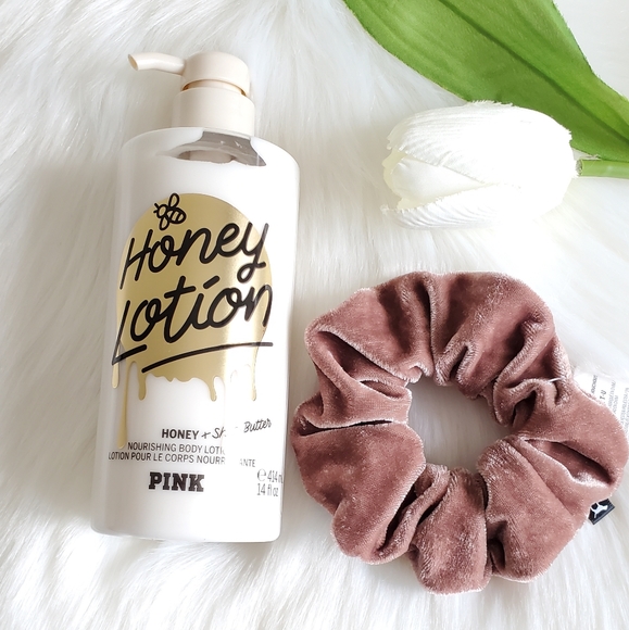 PINK Victoria's Secret Other - ↔️PINK VS Honey Lotion + PINK VS Velvet Scrunchie